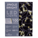 100L WARM WHITE TWINKLE LED WHITE WIRE JINGLE