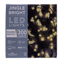 50.7" 300 LIGHT WARM WHITE LED GREEN WIRE JINGLE BRIGHT