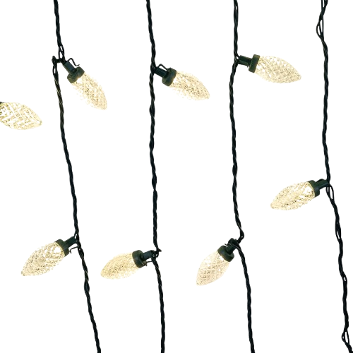 100L WW LED FACETED C9 STRING LITES