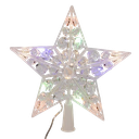 8.65"PRELIT DUAL COLOR MULT+WRM WHT LED STAR TREETOP