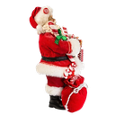 10.5"SANTA HOLDING CHRISTMAS CANDY WBOTH ARMS WCAN