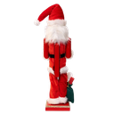 15"WOODEN SANTA W/GIFTS & TREE NUTCRACKER
