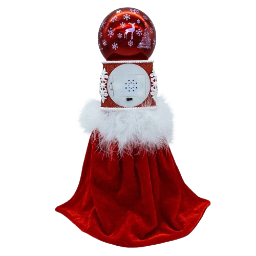 14.5 HOLLYWOOD NUTCRACKER MUSICAL RED SOLDIER WITH WATER GLOBE 