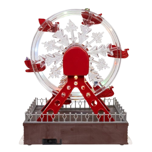 BATTERY OPERATED MUSICAL ANIMATED SANTA FERRIS WHEEL 