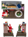 ANIMATED FIREPLACE SCENE WITH SANTA & TREE