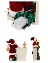 17" KSA KRINGLES SANTA WITH LED FIREPLACE MANTLE 