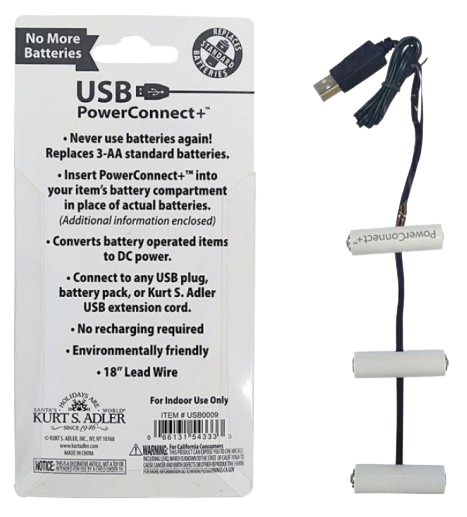 USB POWER CONNECT+ 3"AA" CONVERTER