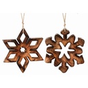 8´´CUTOUT WOOD SNOWFLAKE ORNAMENT AST2 