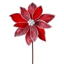 28´´FROST VELVET POINSETTIA STEM