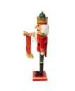 15" RED & GREEN WITH HORN NUTCRACKER