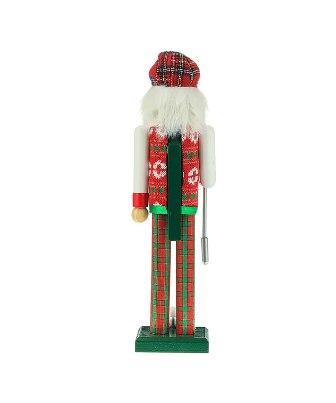 15" Red and Green Golfer Nutcracker
