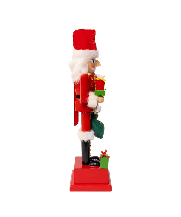 15" SANTA CALENDAR  WITH GIFTS NUTCRACKER