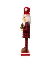 15" SANTA WIHT RED PAJAMAS NUTCRACKER