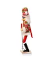 15" SKI SANTA WITH CHRISTMAS SWEATER NUTCRACKER