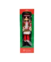 15" SKI SANTA WITH CHRISTMAS SWEATER NUTCRACKER