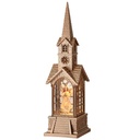16" LED/BTY/TMR ANGEL CHURCH WATER GLOBE USB