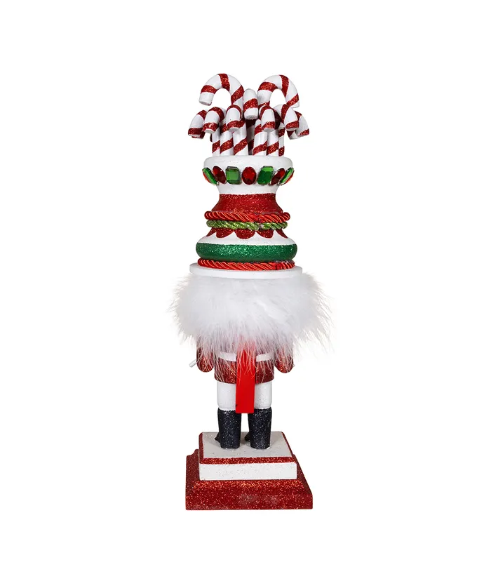 16" CANDY CANE HAT SOLDIER NUTCRACKER