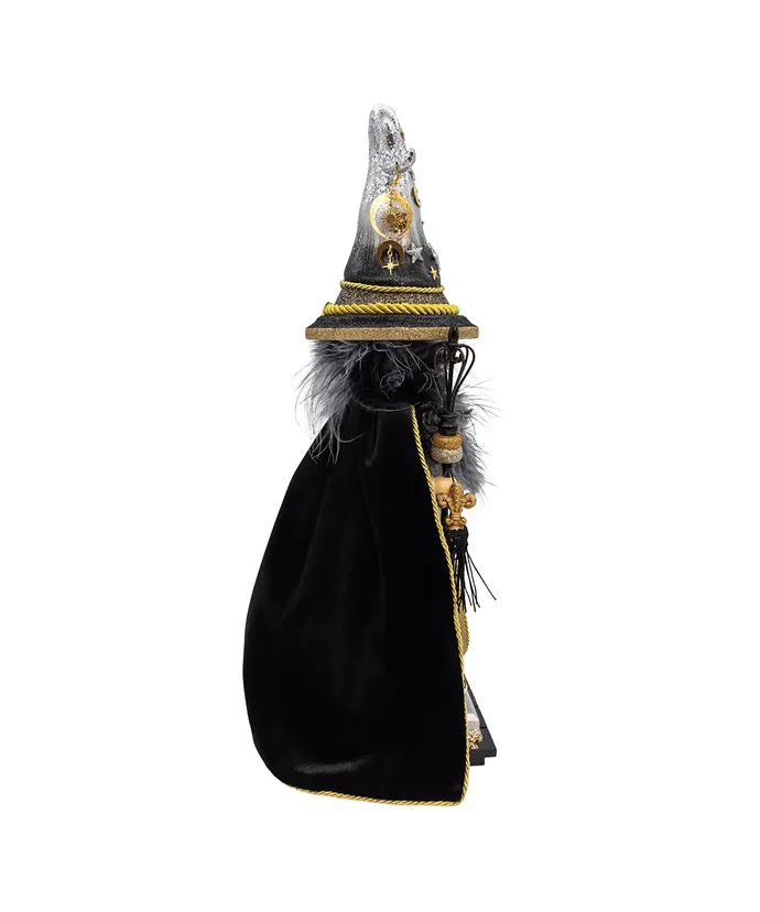 18" HOLLYWOOD  NUTCRACKERS BLACK & GOLD WIZARD 