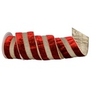 4"X5Y GOLD BRAID TRIM VELVET GOLDBACK RIBBON