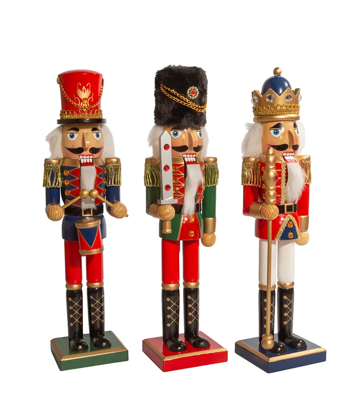 15" R/GR/B KING SOLDIER NUTCRCKR INDIVIDUAL INDIVIDUAL