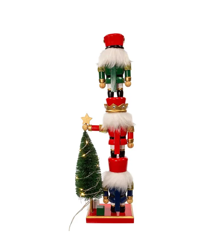 18"NUTCRACKER W/LIGHT UP TREE.