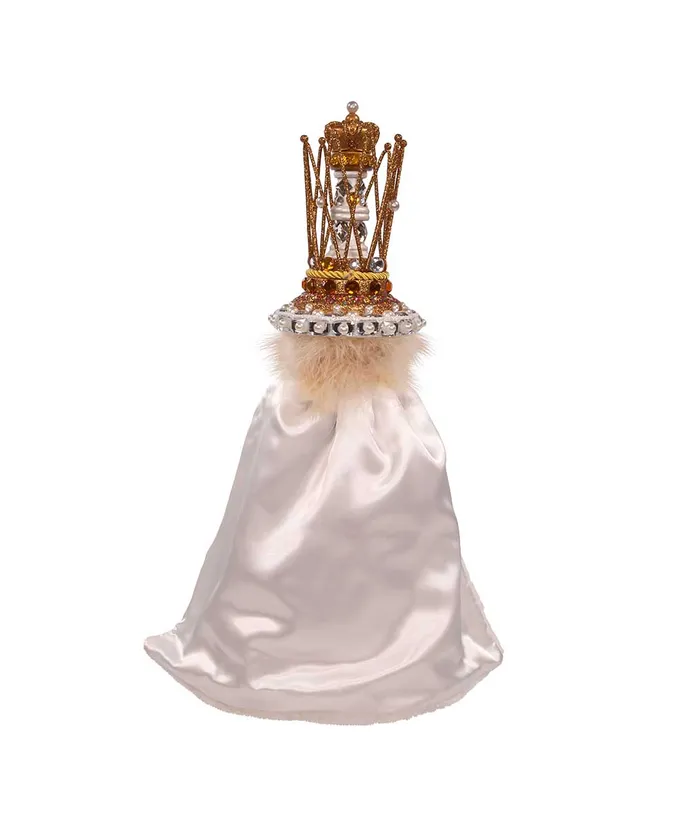 18.5"HOLLY WOOD GOLD GEM KING NUTCRACKER.