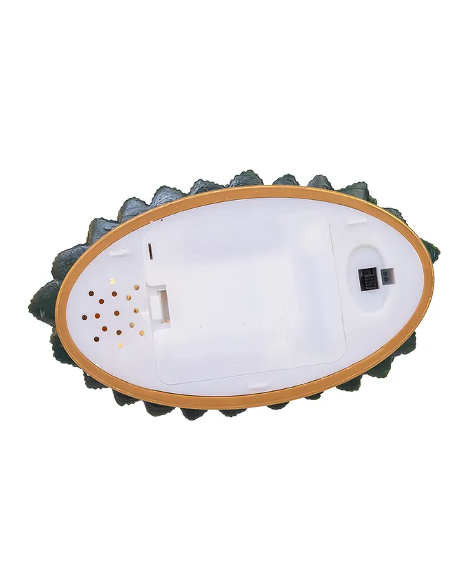 13.5" BATTERY OPERATED USB LED LIGHTED SANTA & DEER TREETOP WITH SPINNING GLITTER WATER