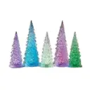 7-9"H 5PC SET LIGHTED TREES 