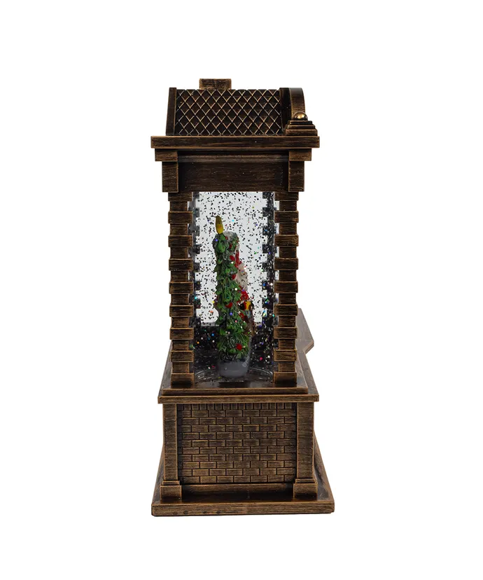 5.84´´BATTERY OPERATED LED SANTA FIREPLACE LANTERN WATER