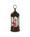 11" BATTERY OPERATED LIGHT UP SANTA WATER LANTERN