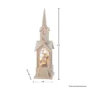 16" LED/BTY/TMR NATIVITY CHURCH WTR GLOBE USB