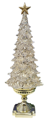 20"LED/BTY/TMR USB ACRYLIC TREE ON PEDESTAL