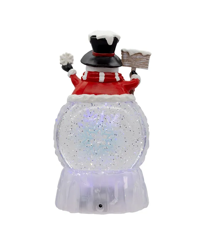 BATTERY OPERATED USB CHRISTMAS SNOWMAN WATER GLOBE 