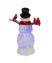 11.42" BATTERY OPERATED LED LIGHTED SNOWMAN  LANTERN 