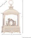 12" LED/BTY/TMR NATIVITY SQAURE LANT GLOB USB
