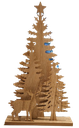 17"H B/O LIGHTED LASER CUT TREE TABLETOP DECOR