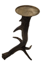 14" RESIN W/METAL ANTLER CANDLE STAND