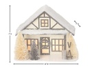 10" LED/BTY/TMR CARDBOARD SKI CHALET