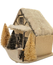 10" LED/BTY/TMR CARDBOARD SKI CHALET