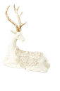 11.5" RESIN DEER W/SCROLL SADDLE INDIVIDUAL 