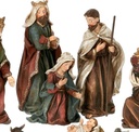 2-7.5´´RESIN LINEN NATIVITY SET/10 PICT BOX