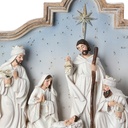 15"RESIN NATIVITY W/SKY IN COLUMN CRESH