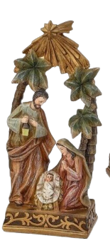 7-8" RESIN NATIVITY PLAQUE STORY SET DE 3