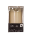 6"WHITE LED FLICKER FLAME CANDLE W/HINT OF BLUE