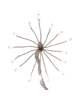 12' 75L Warm White Superbright LED Cluster Burst Light With White Base