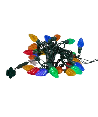 25L FACETD C7 MULTICOLORED LED GRN WIR