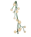 6´GRN GRLND W/48L WW LED+WHT BALLS