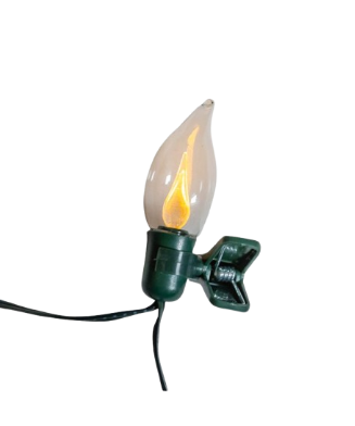 10.5' Battery-Operated 7-Light Flicker Flame LED Light Set With Clips