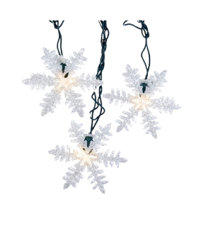 UL 10/L WHITE SNOWFLAKE PARTY MINIATURE LIGHT 