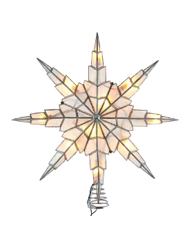 10L 15¨ 8PT CAPIZ SILV STAR TREETOP 